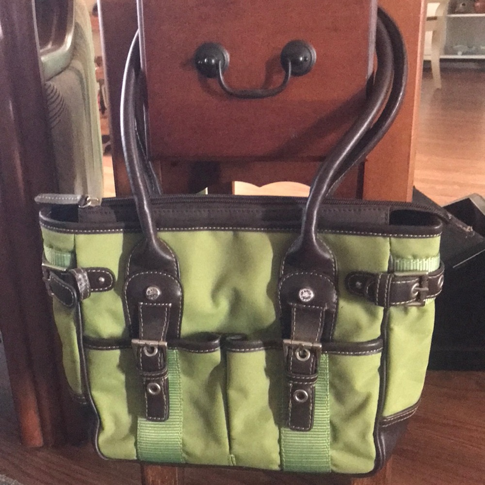 Franco Sarto Lime Green with brown accents